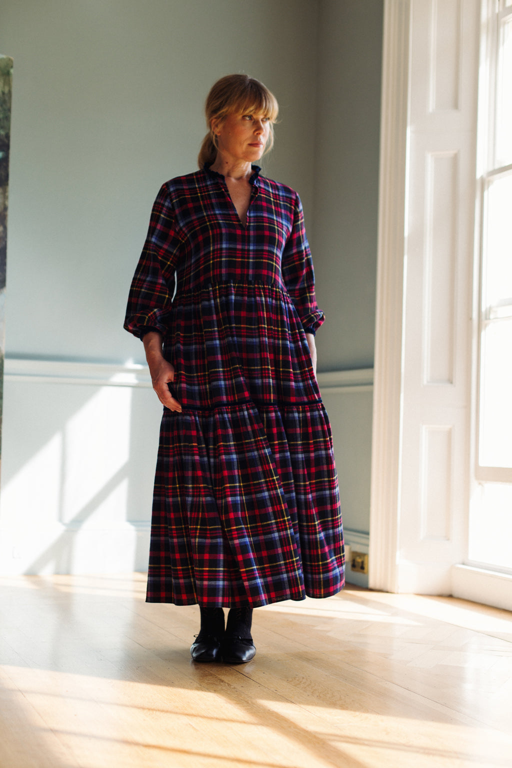 Tartan maxi dress uk Clearance