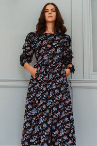 Floral Corduroy Dress | Made in England | Justine Tabak