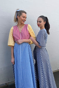 Carnival Dress in Mixed Gingham