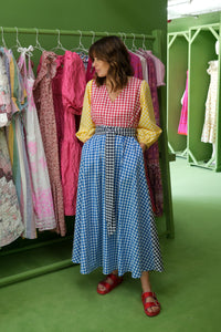 Carnival Dress in Mixed Gingham