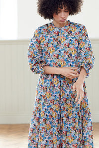 Liberty Print Maxi Dress, Made in England 
