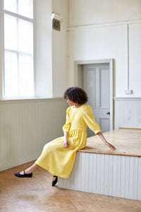 SALE : Yellow cotton dress